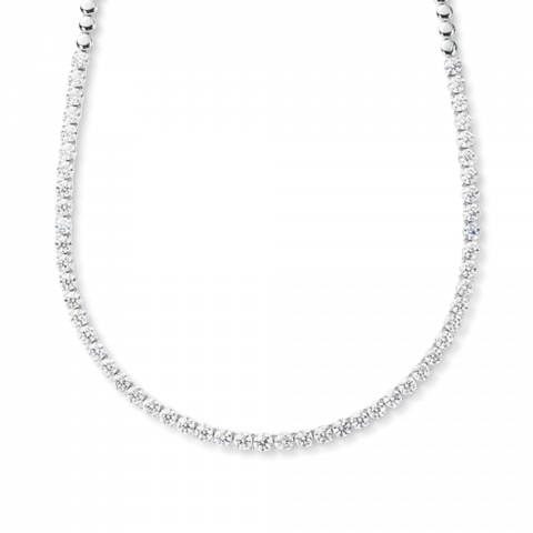 Classic Round Diamond Necklace (Certified diamonds)